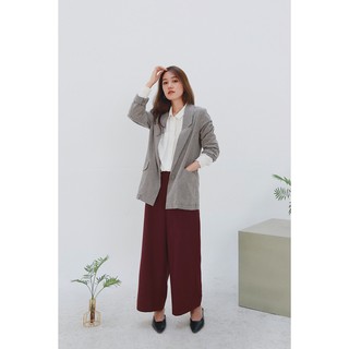 Chicka Chicka - Quần suông Basic wide pants - Màu Burgundy