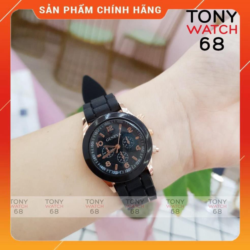 Hot!!! Đồng hồ cặp đôi nam nữ Geneva dây cao su mặt kính cong độc đáo chính hãng Shop giá re