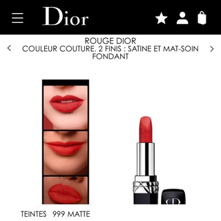 Order son Rouge Dior 999 Matte Pháp