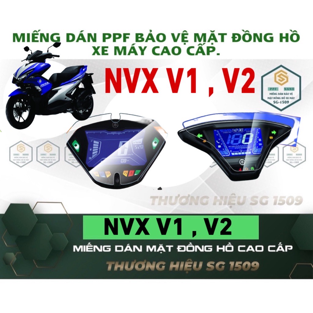 FILM DÁN ĐÈN XE NVX V2, PPF DÁN ĐÈN XE BẢO VỆ CHOÁ ĐÈN, CHỐNG TRẦY MẶT ĐỒNG HỒ, LÀM ĐẸP XE NVX