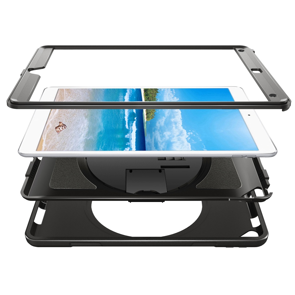 Ốp chống sốc có mâm xoay 360 cầm tay kèm chân chống, dây đeo vai cho iPad Gen 5 6 9.7inch 2017 2018