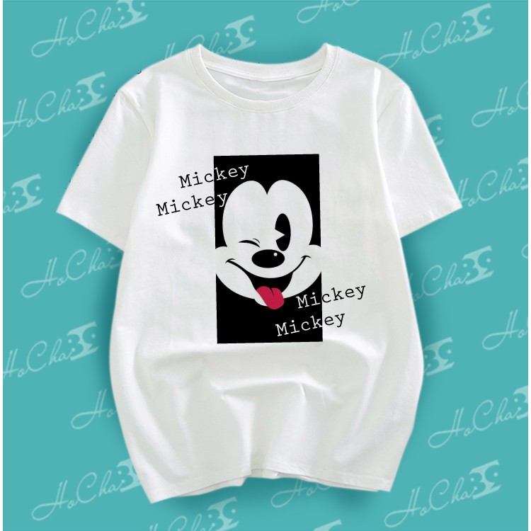 Bộ Áo Thun MICKEY Dễ Thương Cả Gia Đình | Ảnh Thật - Vải Dày Đẹp - May Dây Cổ Hàng Xuất Khẩu