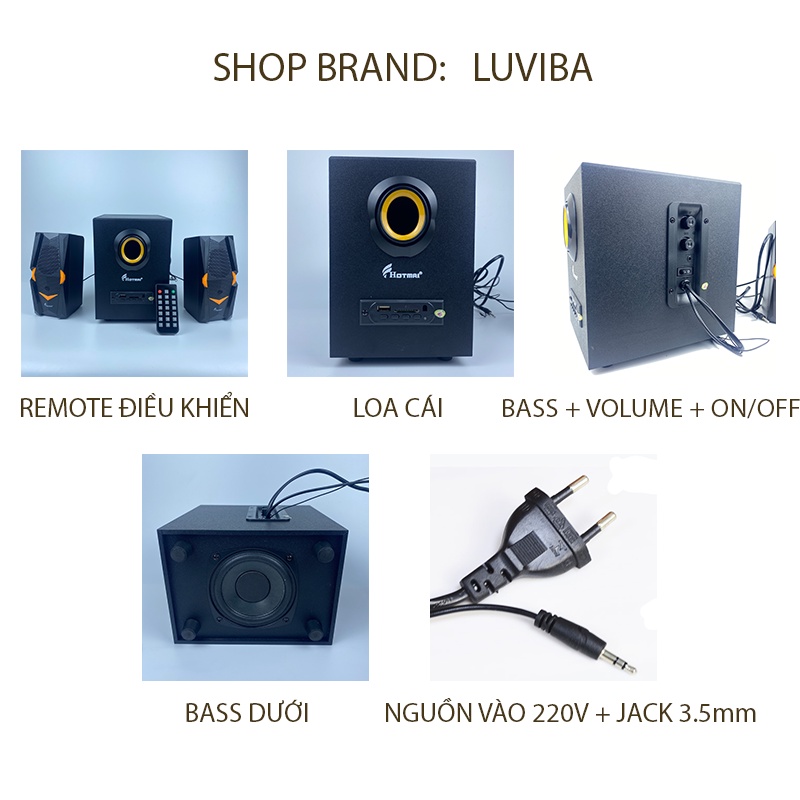 Loa bluetooth máy tính vi tính để bàn bass mạnh mini cây để bàn mini đẹp chất có dây giá rẻ LUVIBA BT109