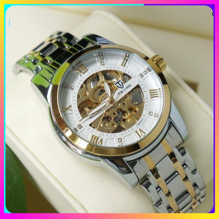 Đồng hồ cơ nam Tevise với máy cơ lộ full 2 mặt nhìn cực đẳng cấp với khả năng tích cot lâu ấn tượng [ Đồng Hồ Cơ ]