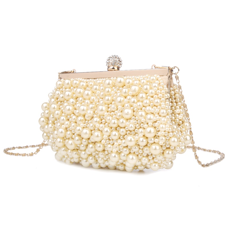 Túi Đeo Chéo Đính Ngọc Trai Giả Thanh Lịch Thời Trang Cho Nữ