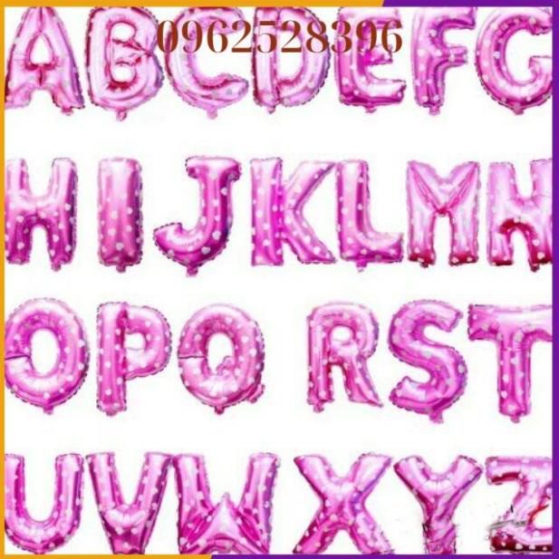 Bóng chữ lẻ ghép thành tên theo yêu cầu 5k/chữ cái size 40cm