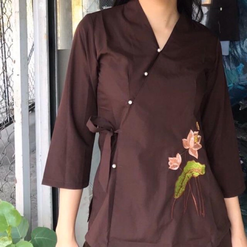 Xéo nơ katê thêu