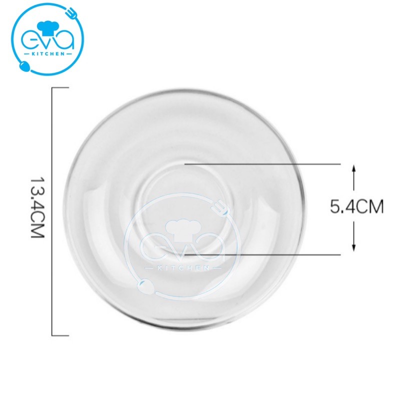 Bộ 6 Đĩa Lót Ly Cốc Thuỷ Tinh Diameter 13.4 cm Cao Cấp M3082