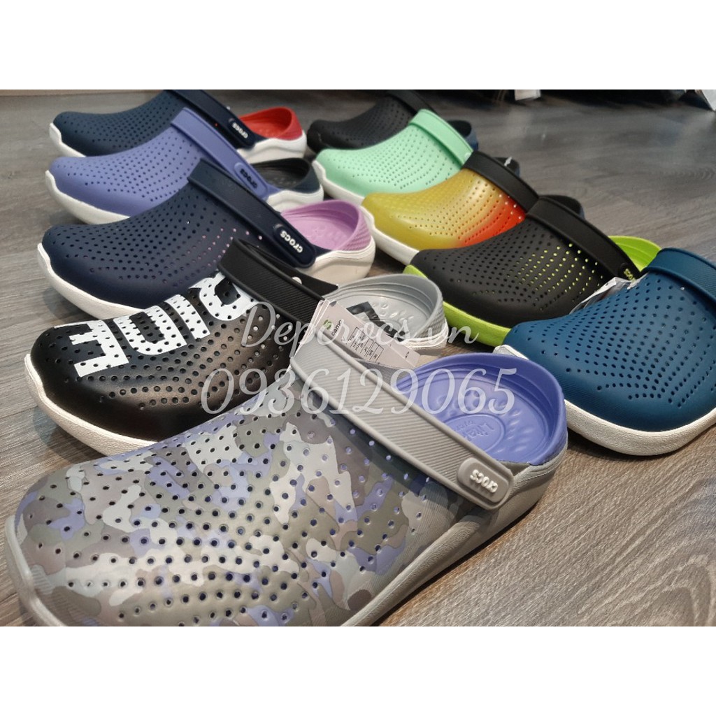 Dép sục crocs literide clogs cao cấp nam nữ đều mang được, dép cross literide unisex đế 3 lớp Crocs House
