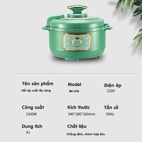 Nồi Áp Suất Đa Năng Hầm Xương Cháo Gà SNAPBEE SK-203VN (3.0L) - Bảo Hành 12 Tháng