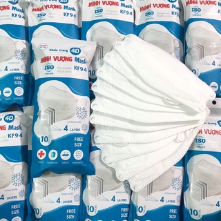 Khẩu trang 4d mask loại kf94 4 lớp kháng khuẩn 1 túi 10 chiếc
