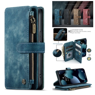 Bao da điện thoại mềm kiểu ví nắp lật có ngăn đựng thẻ khóa kéo thích hợp cho IPhone XR XS Max I8 I7I6 SE Plus 10