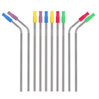 Ống silicon gắn đầu ống hút inox
