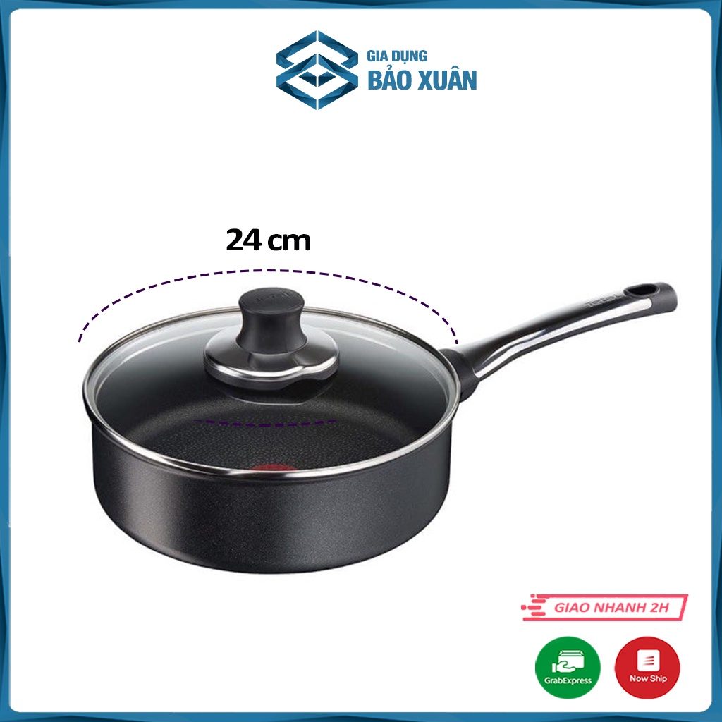 Chảo tefal talent pro 24cm lòng sâu có nắp