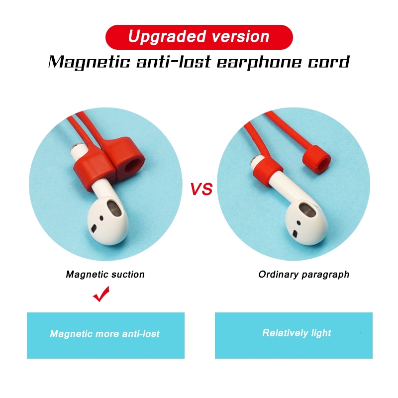 Dây silicon nam châm chống thất lạc thích hợp cho tai nghe Apple Airpods