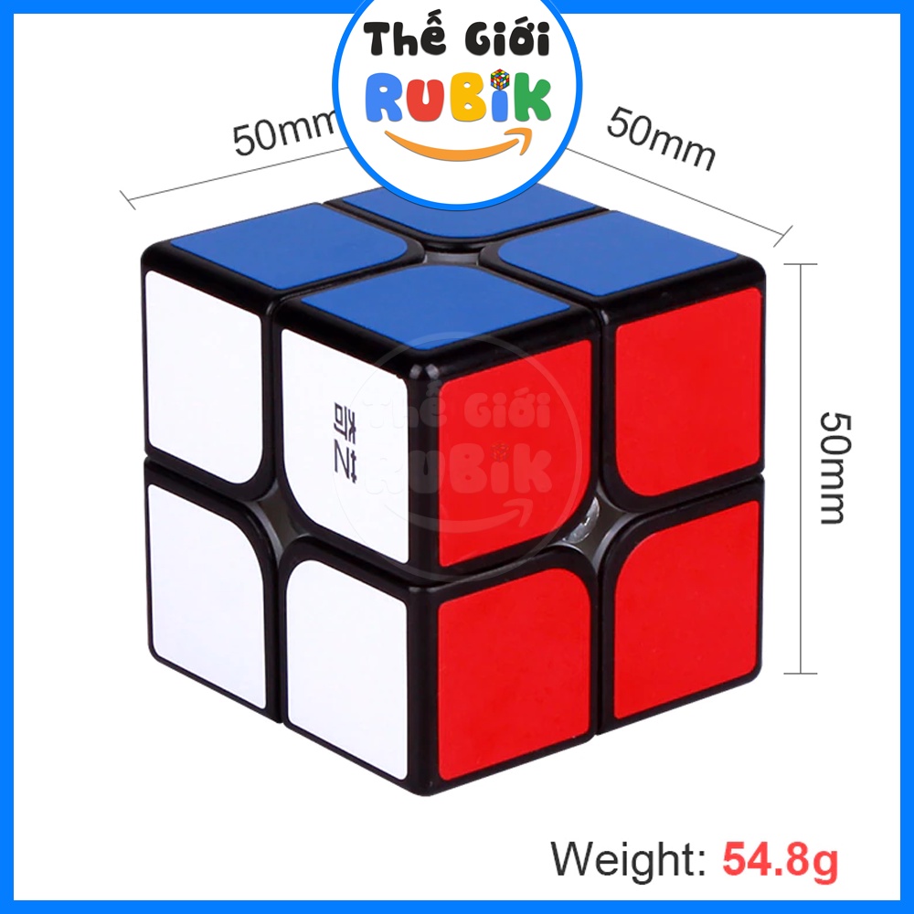 Rubik 2x2 QiYi TẶNG TUA VÍT Chỉnh Ốc Core Chất Lượng Cao Viền Đen, Stickerless | Thế Giới Rubik