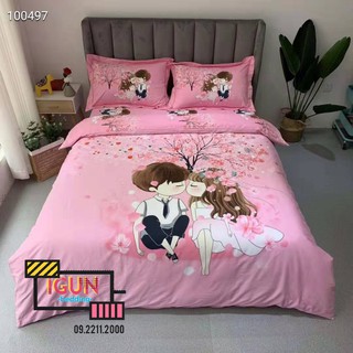 Bộ Chăn Ga Gối 4 món COTTON 100% Hàn - Organic - Living ANH ĐÀO UYÊN ƯƠNG