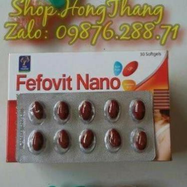 Fefovit Nano Bổ Sung Sắt, Tăng Cường Lưu Thông Máu Cho Phụ Nữ Mang Thai Hộp 100 viên