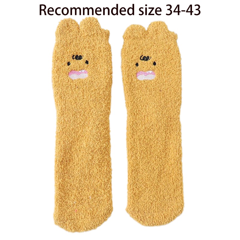 Xixi Vớ Nhung Dày Dặn Thêu Hình Tai Thú 3D Dễ Thương Giữ Ấm Mùa Đông Dành Cho Nữ
