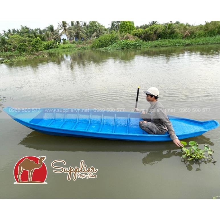 THUYỀN BA LÁ CÂU CÁ COMPOSITE DÀI 4M2 XƯỞNG SẢN XUẤT VỎ LÃI, CANO, GHE, XUỒNG, KAYAK - MSP : TB420