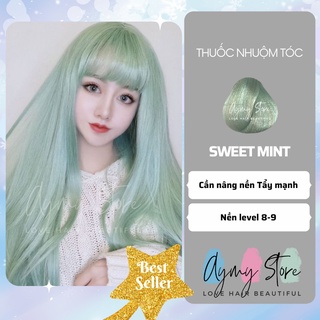 Thuốc nhuộm tóc Xanh rêu khói / Sweet Mint / Xanh Mint  trầm tại nhà chính hãng AYMY