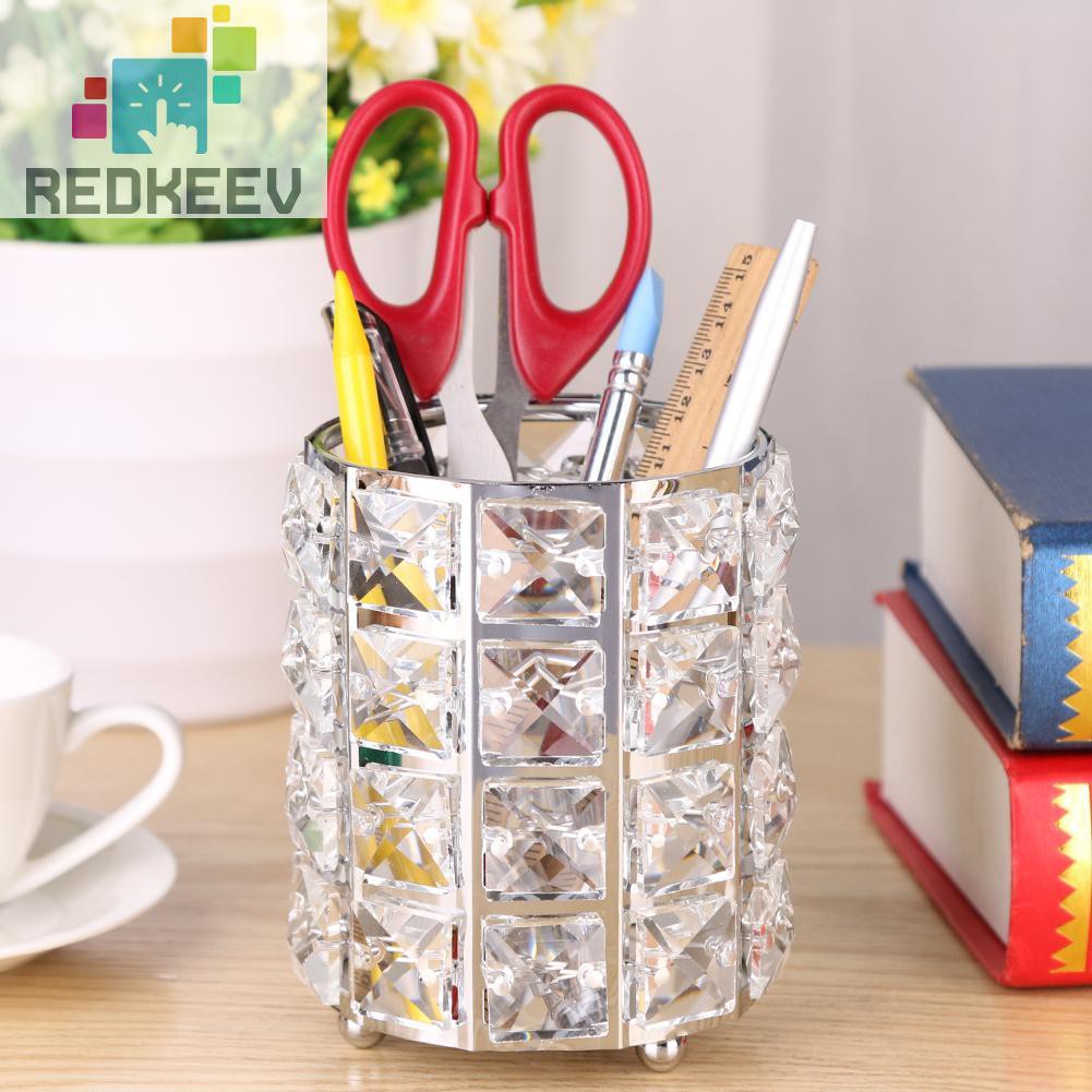 (Hàng Mới Về) Ống Đựng Cọ Trang Điểm Màu Kim Loại Lấp Lánh Phong Cách Châu Âu 1.13