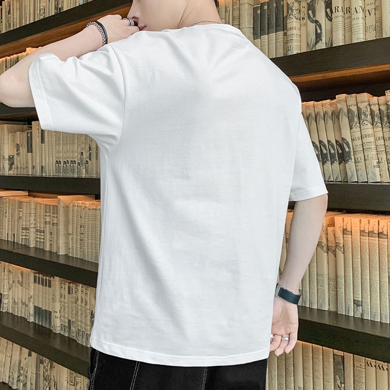 Áo Thun Tay Ngắn Cổ Tròn Dáng Rộng Phong Cách Hip Hop Thời Trang Mùa Hè Cho Nam