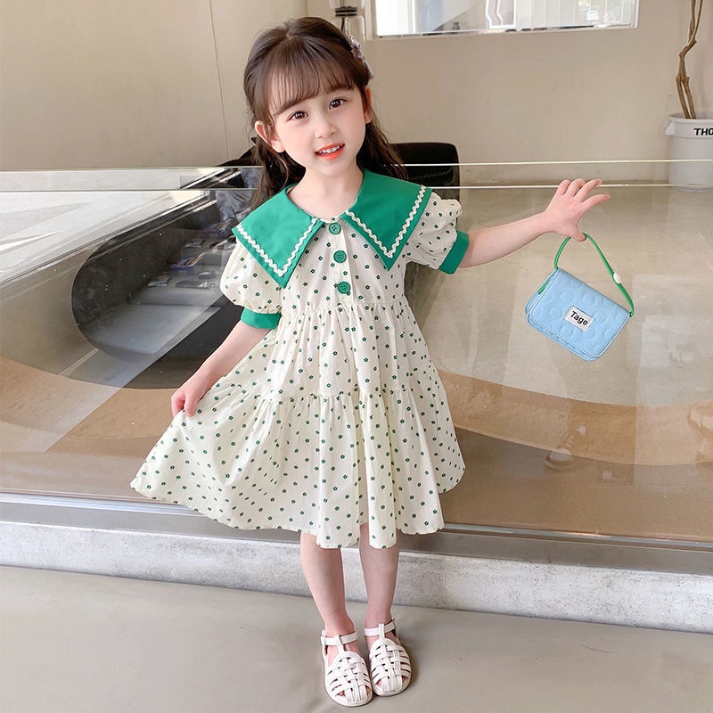 Đầm Tay Ngắn In Hoa Phong Cách Hàn Quốc Mới Năm 2022