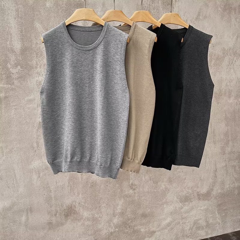 Áo Khoác Cardigan Dệt Kim Không Tay Thời Trang Dành Cho Cặp Đôi