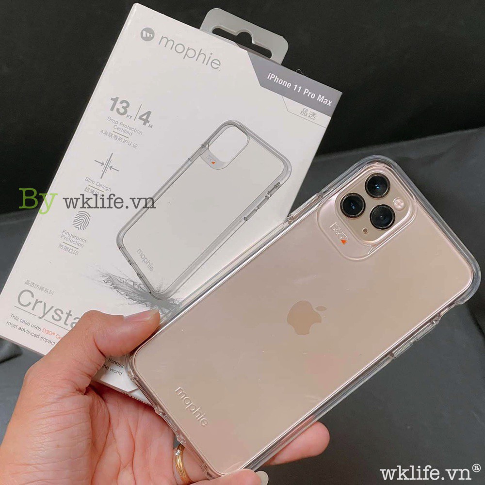 Ốp iPhone Chống Sốc Mophie D3O Crystal Palace Clear Trong Suốt Kháng Khuẩn