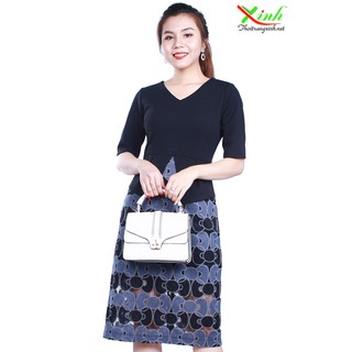 Đầm dáng peplum ren hoa văn ThoiTrangXinh DL555