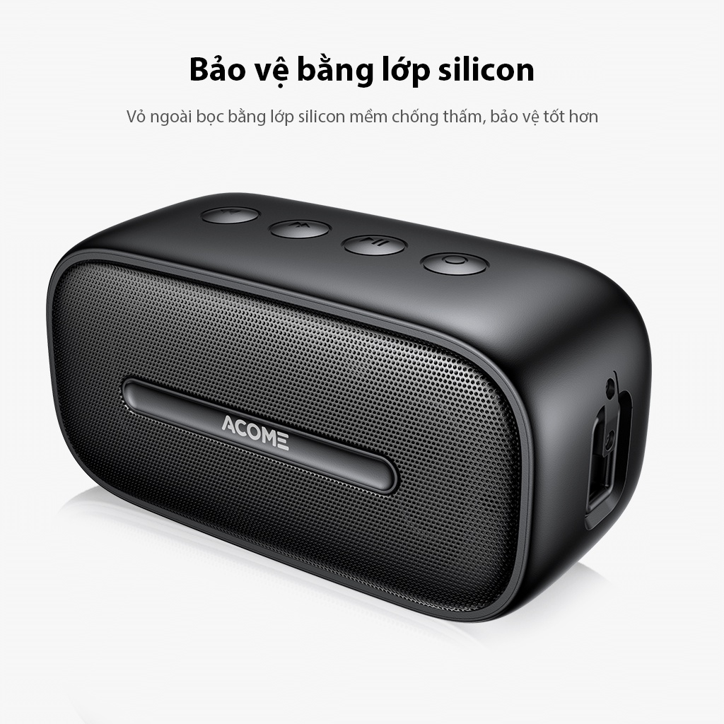 Loa Bluetooth Acome A8 Công Suất 5W Nhỏ Gọn Tiện Lợi Chống Nước Hiệu Quả Hàng Chính Hãng Hỗ Trợ Thẻ Nhớ SD Cổng AUX