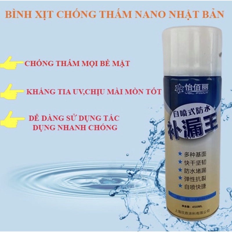 Bình Xịt Chống Dột Chống Thấm Nước - Dung Dịch Xịt Chống Thấm Dột 450ml