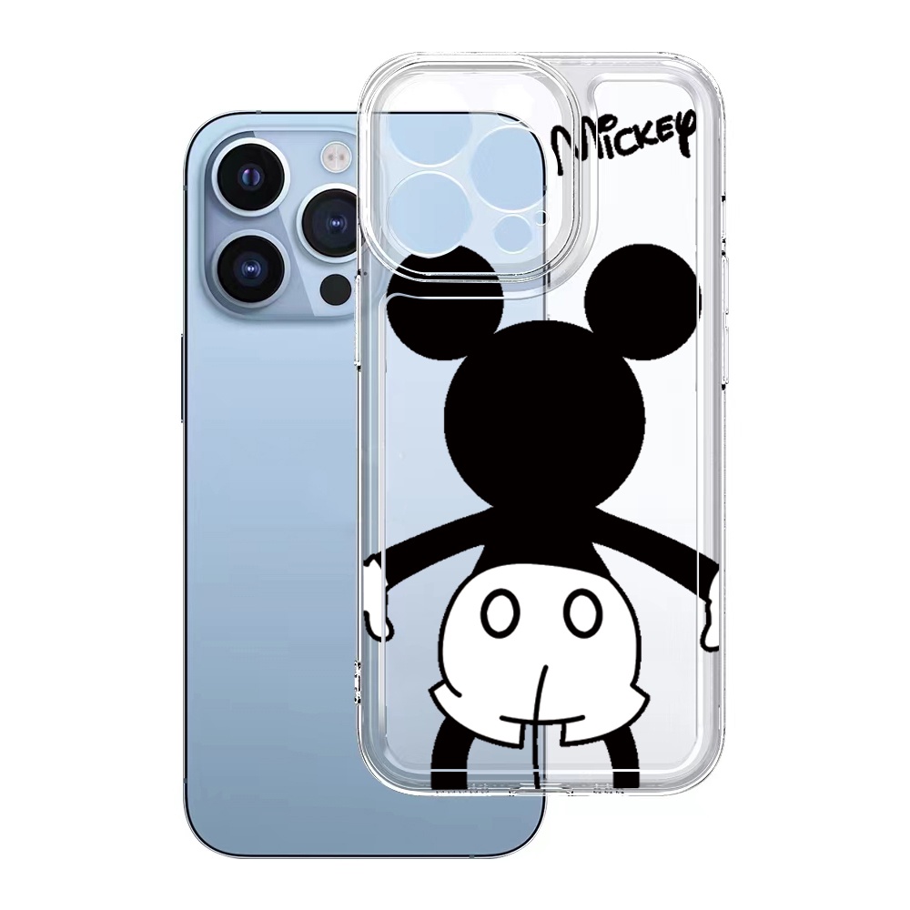 Ốp Điện Thoại TPU Gel Trong Suốt In Hình Mickey Minnie Cho iPhone 13 Pro Max 14 12 iPhone 11 XR 8 7 SE 2022