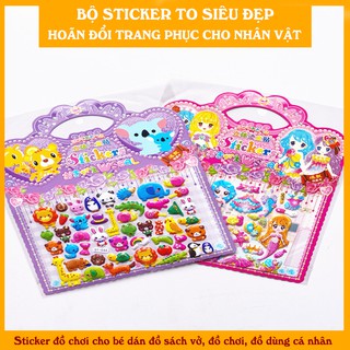Vỉ Sticker 3D to công chúa Elsa siêu đẹp dành cho bé yêu