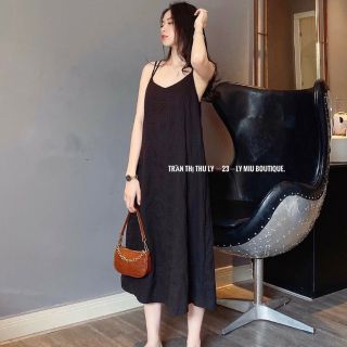 Cực đẹp đầm maxi dây đan lưng hanoivnxk
