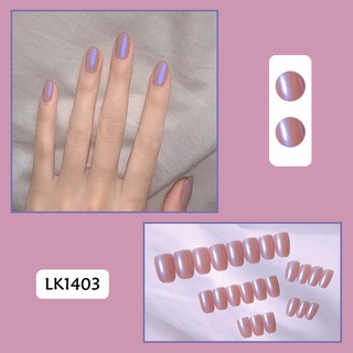 KOLIN set 24 móng tay giả gửi một keo dáng yêu nail giả móng tay giả kiểu pháp 1403