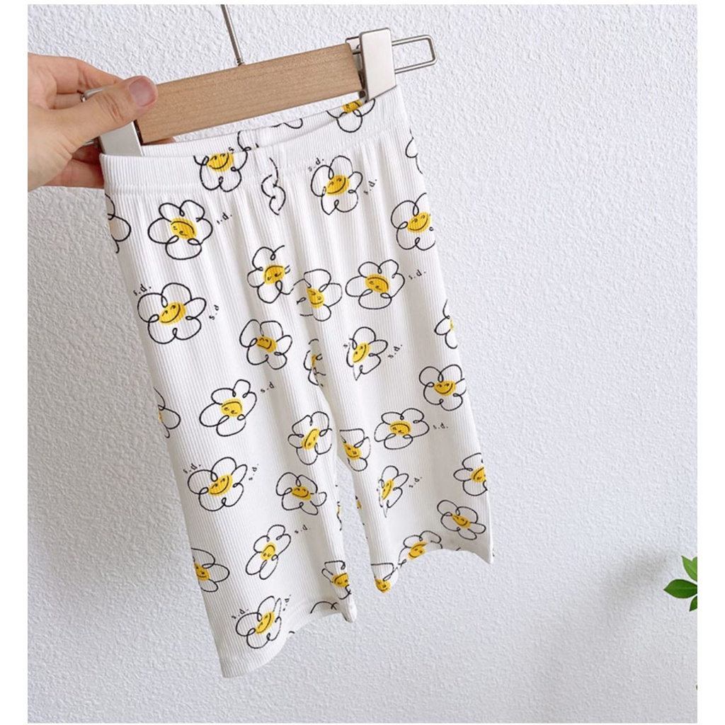 Bộ Đồ Ngủ In Hoa Phong Cách Hàn Quốc Dành Cho Bé Gái 0-8 Tuổi