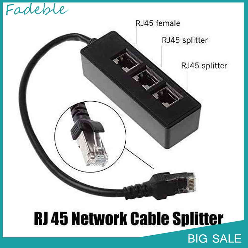 Cáp Chia Mạng RJ45 1 Đầu Dương Sang 3 Đầu Cái Cat5 Cat5e Cat6 Cat7