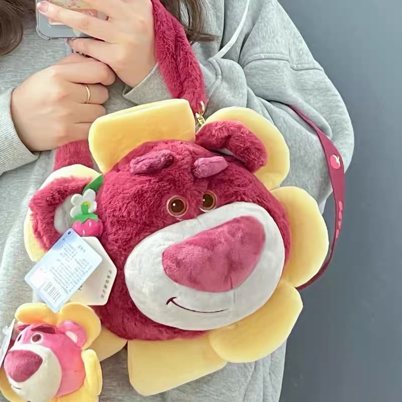 Túi gấu dâu hoa lotso Disney đeo chéo chính hãng
