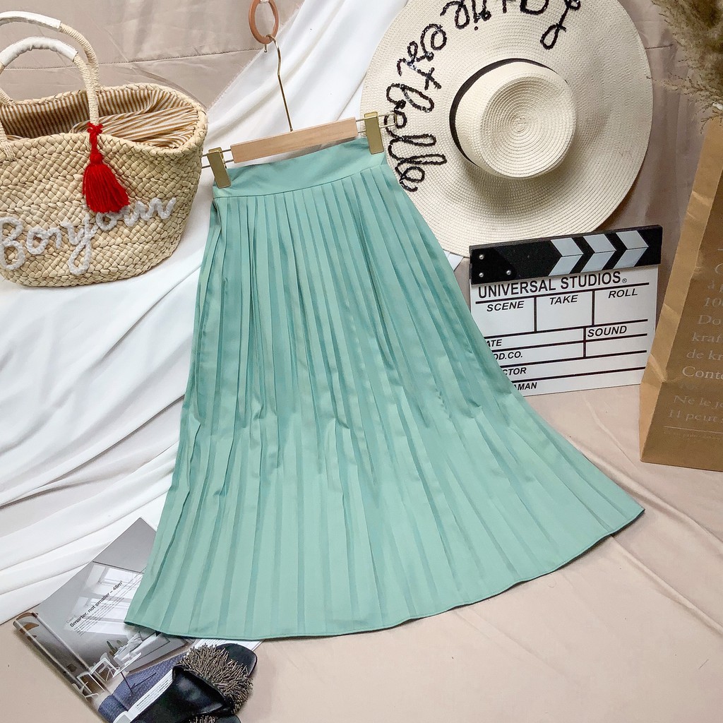 Chân váy midi xếp ly MIMIX thanh lịch MV4140 | BigBuy360 - bigbuy360.vn