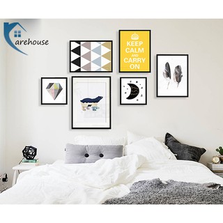 Bộ 6 khung tranh treo tường trừu tượng MS069 trang trí phòng ngủ phòng khách chất liệu canvas