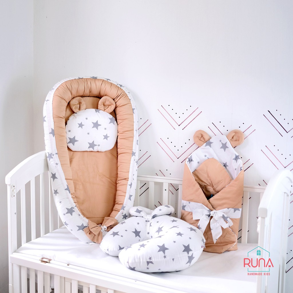 Nôi vải sơ sinh RUNA KIDS cho trẻ sơ sinh - Chất liệu vải Satin cao cấp mềm mịn, thoáng mát, an toàn cho da bé