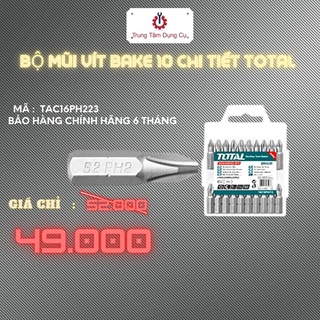 Bộ mũi vít bake 10 chi tiết total tac16ph223
