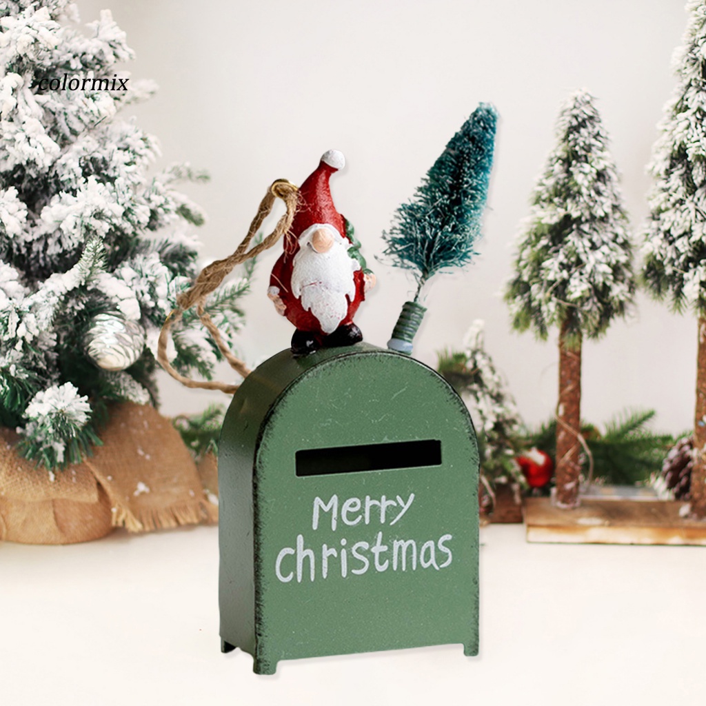 Xmas Mailbox Pendant Cartoon Santa Claus   Mailbox Pendant with Lanyard
