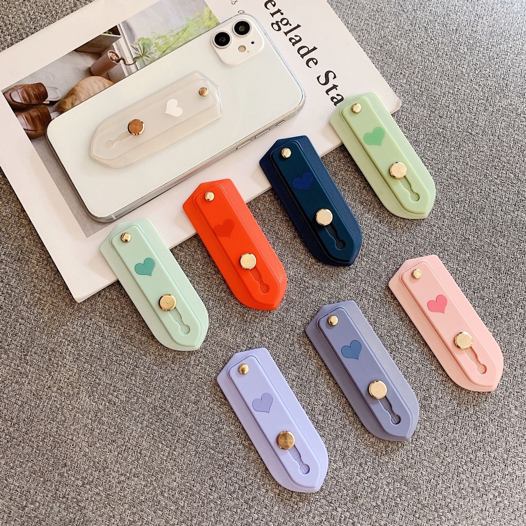 Giá Đỡ Điện Thoại Hình Vuông Màu Trơn Phong Cách Hàn Quốc