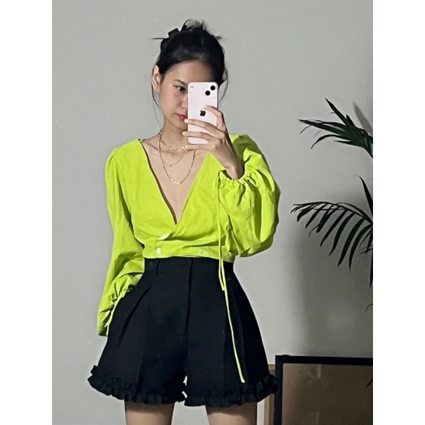 Áo tay phồng 2 màu