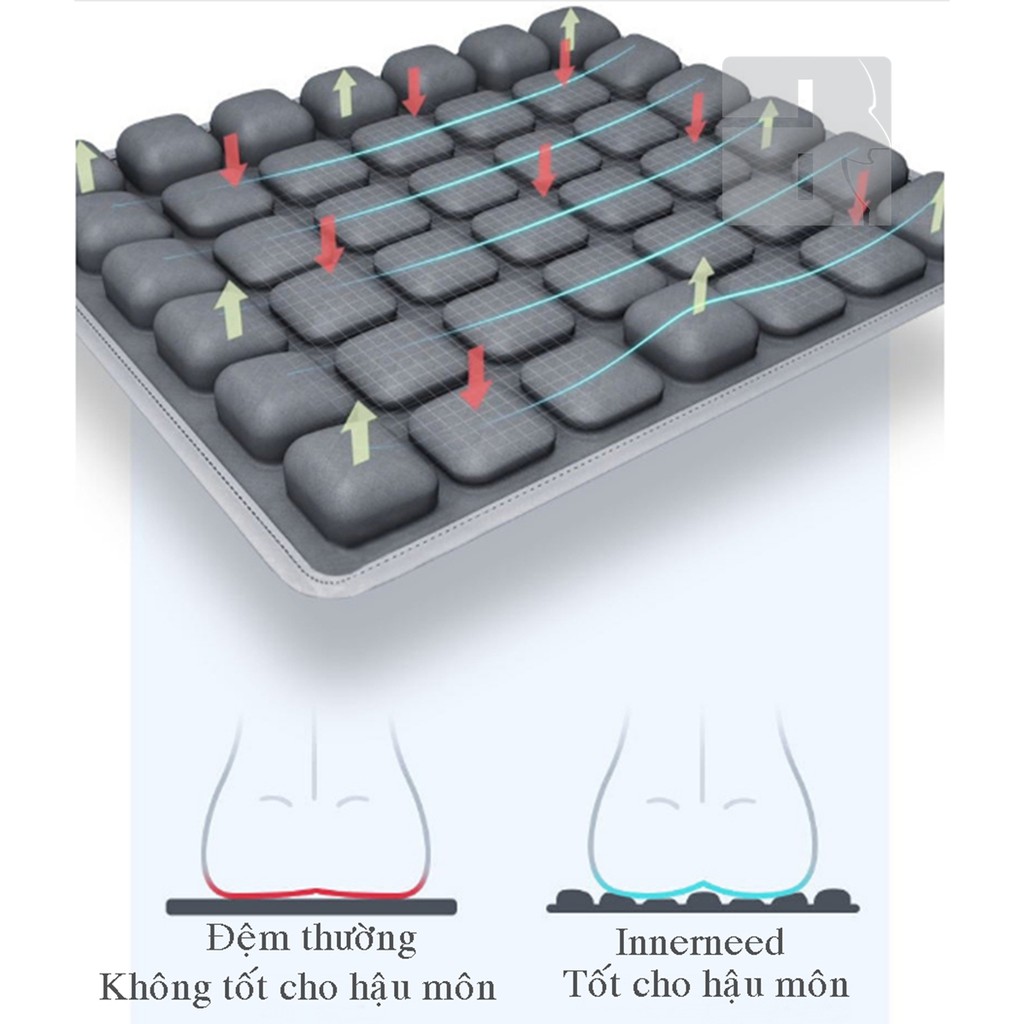 Đệm lót mông chống mỏi, đệm ngồi 3D Innerneed cao cấp bơm khí &amp; nước