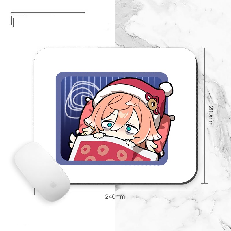 Miếng di chuột in hình GENSHIN IMPACT ver CHỮ NHẬT game anime chibi kê lót chuột chữ nhật