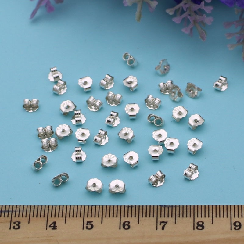 Chốt Bông tai Bạc 925 (vì bạc nguyên chất tính dẻo nên chốt làm bằng bạc 925 giúp chắc chắn hơn) Mainomi Shop Bạc Xinh